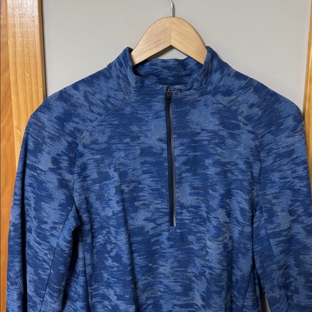 Lululemon Blue Patterned Quarter-Zip Pullover